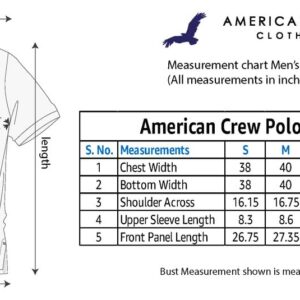 AMERICAN CREW Men's Polo T-Shirt with Pocket Tshirts