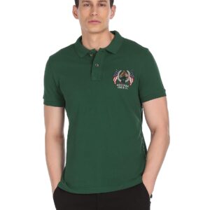 U.S. POLO ASSN. Men's Cotton Slim Fit Solid Crest Logo Polo Shirt