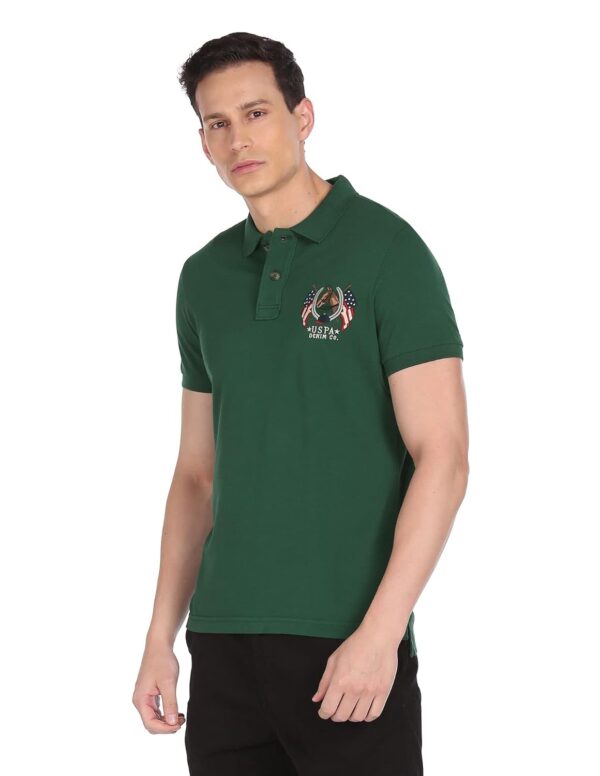 U.S. POLO ASSN. Men's Cotton Slim Fit Solid Crest Logo Polo Shirt - Image 5