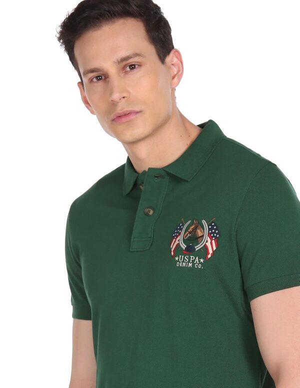 U.S. POLO ASSN. Men's Cotton Slim Fit Solid Crest Logo Polo Shirt - Image 7