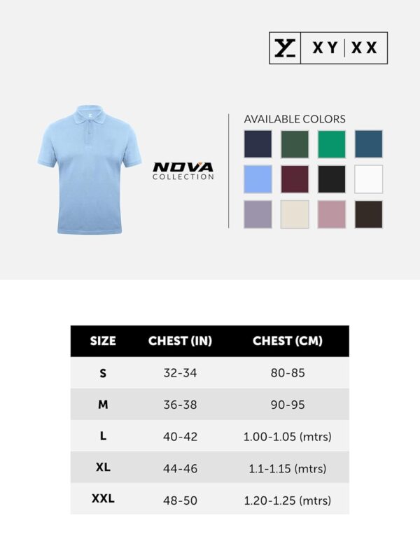 XYXX Men's Nova 100% Combed Cotton Regular Fit Polo T-Shirt - Image 4