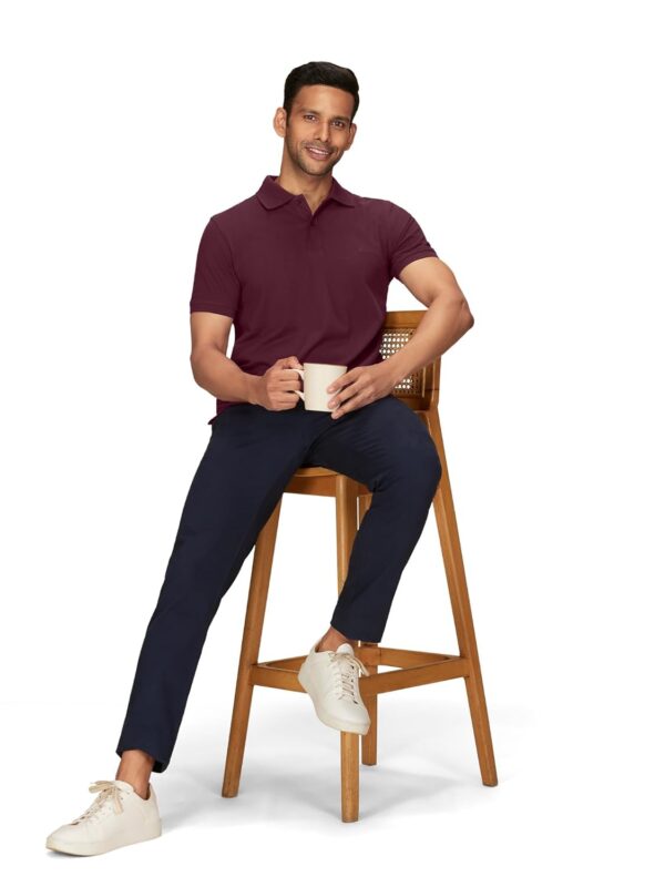 XYXX Men's Nova 100% Combed Cotton Regular Fit Polo T-Shirt - Image 8