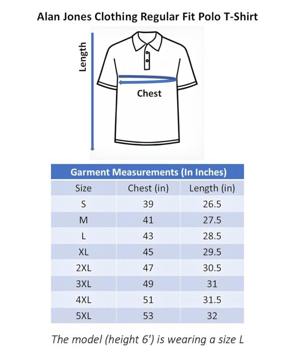 Alan Jones Clothing Men's Cotton Regular Fit Polo T-Shirt - Image 6