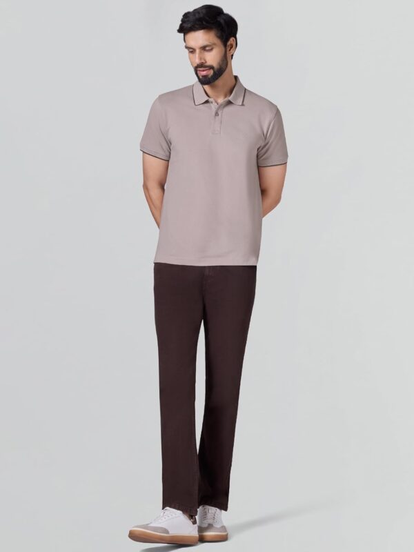 XYXX Accent Men's Solid Cotton Polo T Shirt | Collar Tshirts | Half Sleeves | Solid-Slim Fit - Image 3