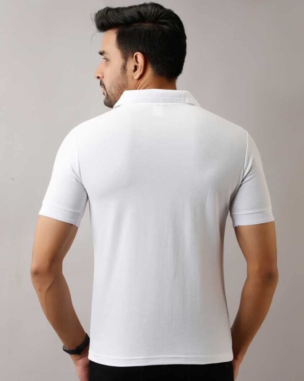 INKKR Men's Polo Neck Half Sleeve Solid T-Shirts - Image 2