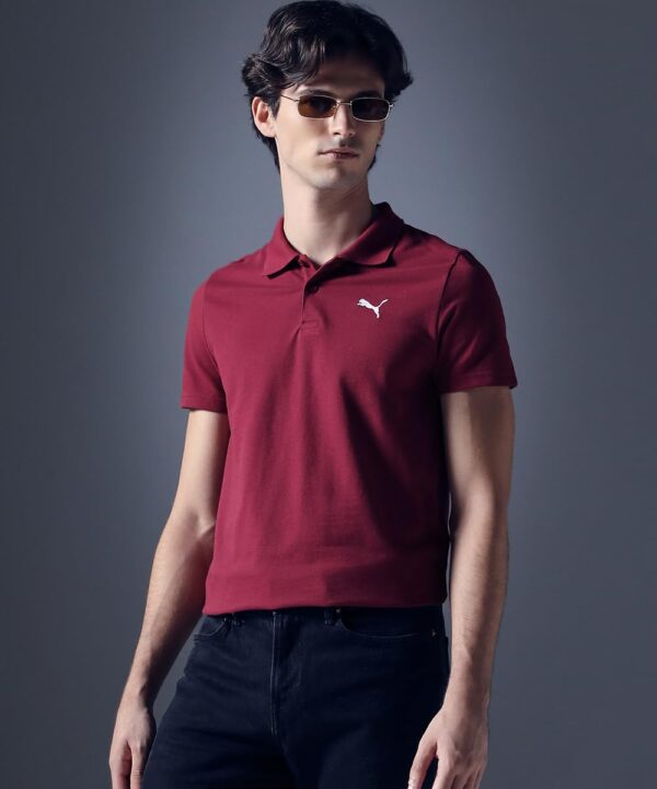 Puma Men's Solid Slim Fit Cotton Essential Polo T-Shirt for Regular wear - Image 5