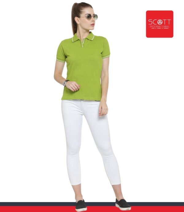 Scott International Women's Regular Fit 100% Pure Organic Cotton Polo T-Shirt | Womens Polo Collar Neck T-Shirt | Cotton Plain Polo Neck Half Sleeve T-Shirt | Tshirts for Women - Image 8