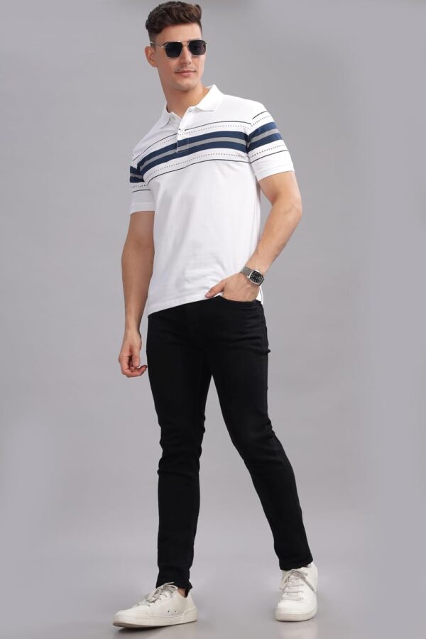 ADRO Regular Fit Polo T-Shirt for Men| Printed Polo T-Shirt | Cotton Polo T Shirt - Image 5