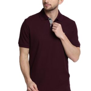 Van Heusen Men Cotton Textured Regular Fit Polo Shirt