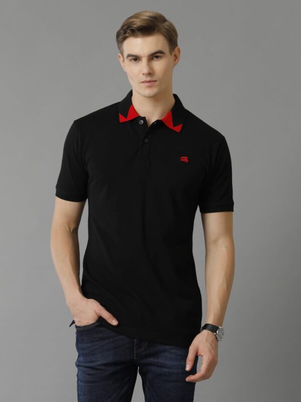 ADRO Men's Polo Collar All Over Printed Half Sleeve T-Shirt - 100% Combed Cotton - Ultra Soft - Regular fit T-Shirt for Men - Image 3