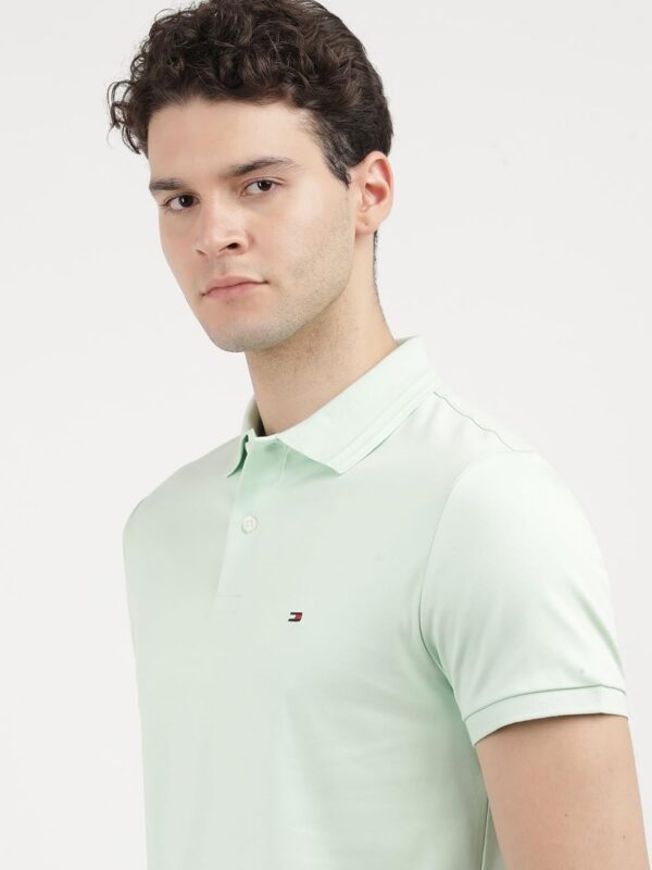 Tommy Hilfiger Solid Regular-Fit Cotton Polo T-Shirt - Image 6