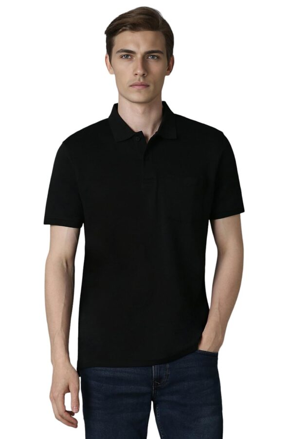 Louis Philippe Men's Cotton Regular Fit Solid with Softer Finish Better Lusture & Durable T-Shirt
