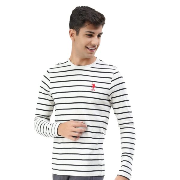 U.S. POLO ASSN. Men's Comfort Fit Stripe Cotton I689 Regular Fit T-Shirt - Pack of 1 - Image 2