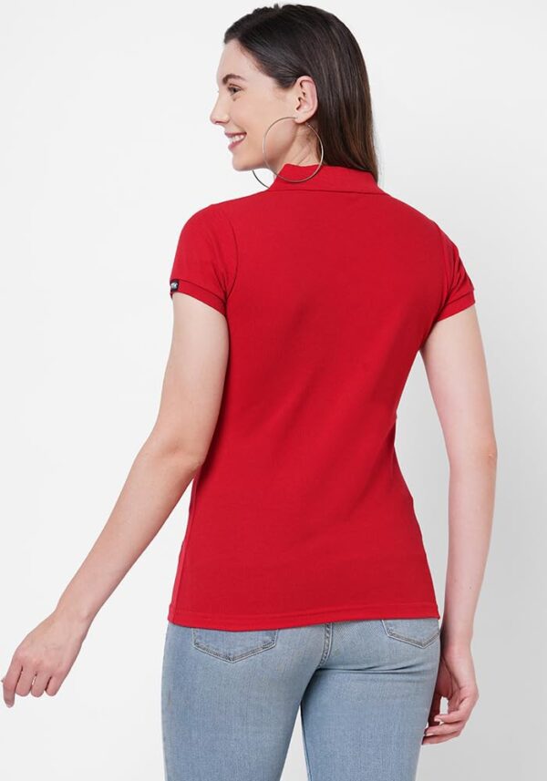Wear Your Opinion Womens Polo Collar Neck T-Shirt Top (Design: Solid) - Image 6