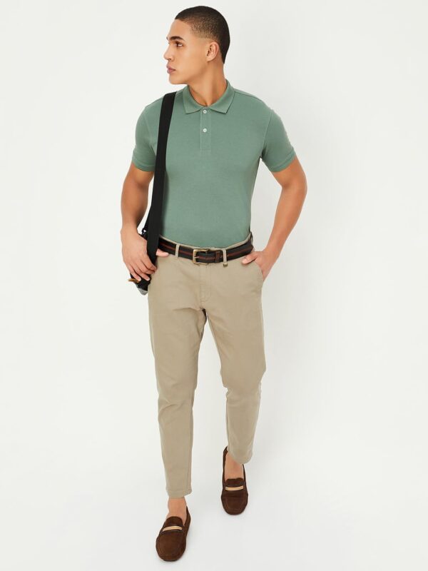 Max Mens Cotton Blend Solid Regular Fit T-Shirt - Image 3