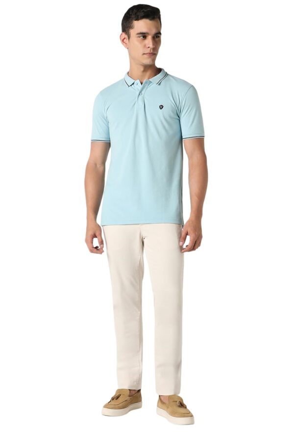 Van Heusen Men's Cotton Solid Regular Fit T-Shirt - Image 4