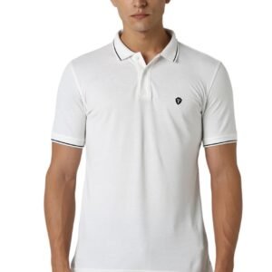 Van Heusen Men's Cotton Solid Regular Fit T-Shirt