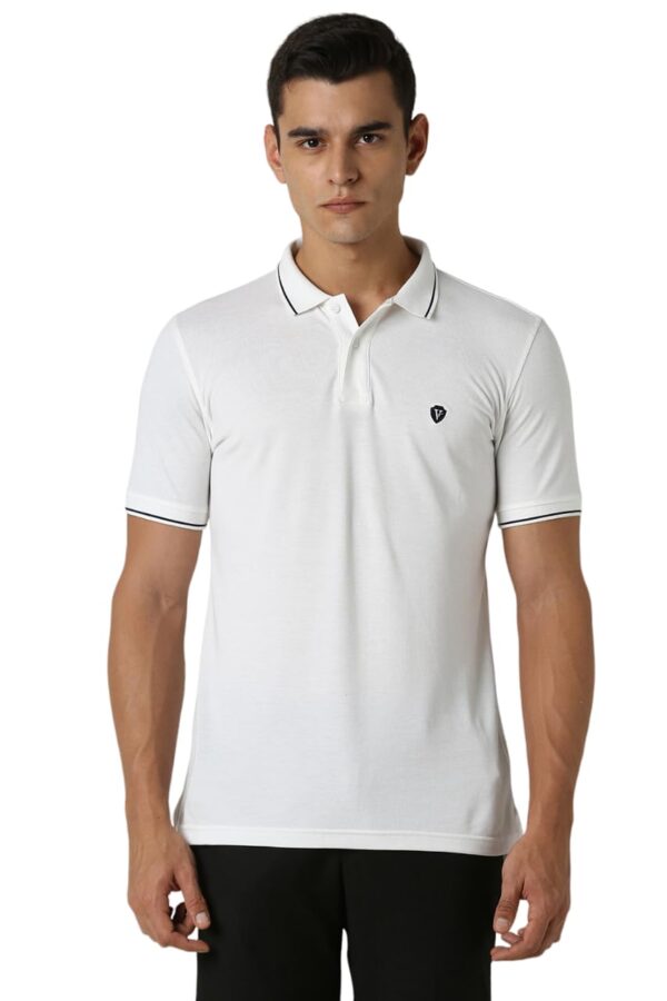 Van Heusen Men's Cotton Solid Regular Fit T-Shirt