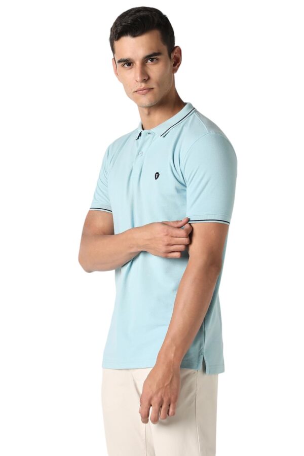Van Heusen Men's Cotton Solid Regular Fit T-Shirt - Image 3
