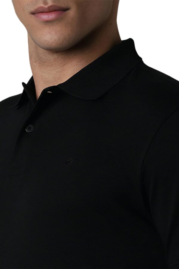 Louis Philippe Men's Cotton Regular Fit Solid with Softer Finish Better Lusture & Durable T-Shirt - Image 4