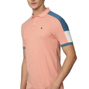 Louis Philippe Men's Cotton Slim Fit Polo T-Shirt with Fastness