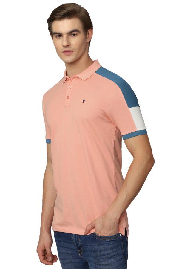Louis Philippe Men's Cotton Slim Fit Polo T-Shirt with Fastness