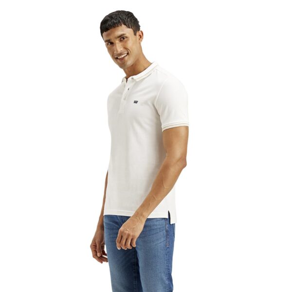 Levi's Men's Solid Slim Fit Polo T-Shirt White - Image 4