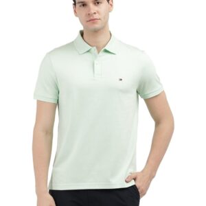 Tommy Hilfiger Solid Regular-Fit Cotton Polo T-Shirt