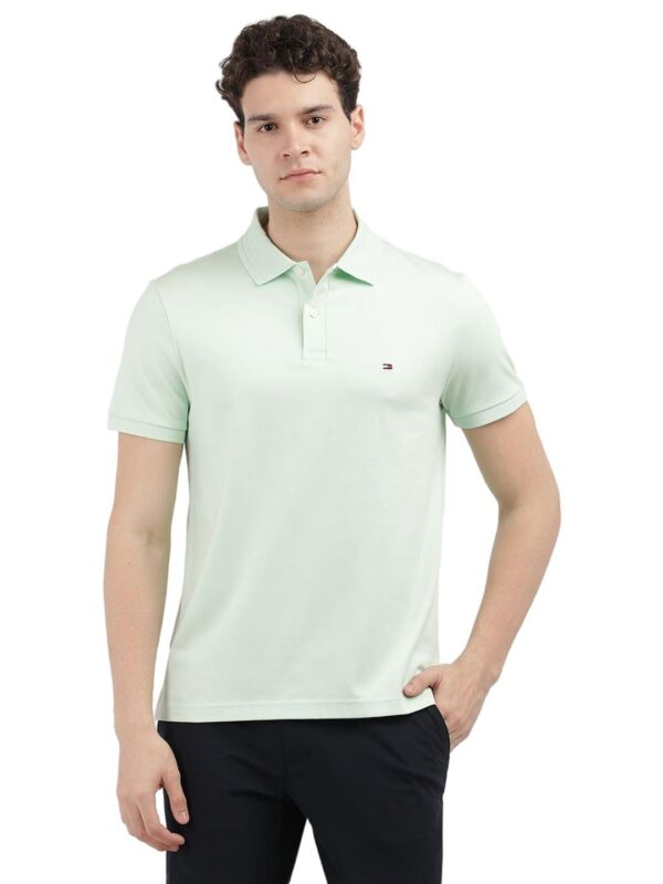 Tommy Hilfiger Solid Regular-Fit Cotton Polo T-Shirt