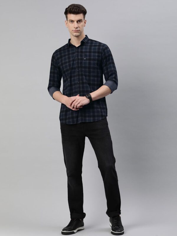 Majestic Man Men Small Checkered Slim Fit Cotton Casual Shirt - Image 6