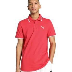 Puma Men Tipping Collar Pure Cotton Slim Fit Polo T-Shirt