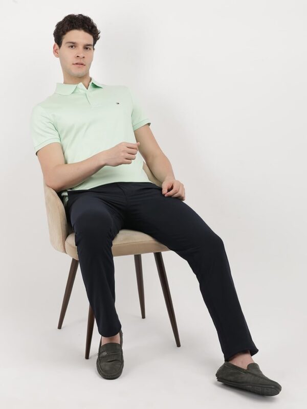 Tommy Hilfiger Solid Regular-Fit Cotton Polo T-Shirt - Image 4