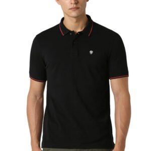 Van Heusen Men's Cotton Solid Regular Fit T-Shirt
