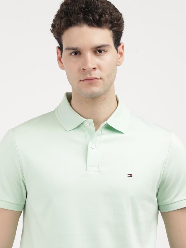 Tommy Hilfiger Solid Regular-Fit Cotton Polo T-Shirt - Image 7