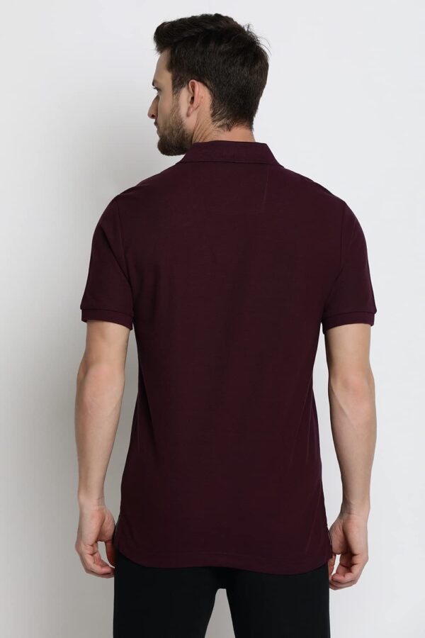 Van Heusen Men Cotton Textured Regular Fit Polo Shirt - Image 2