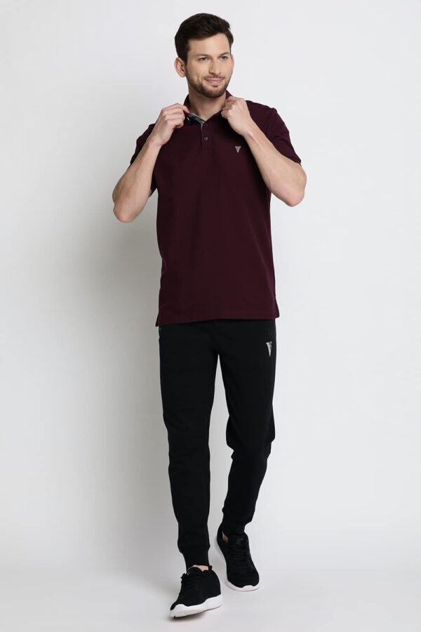 Van Heusen Men Cotton Textured Regular Fit Polo Shirt - Image 5