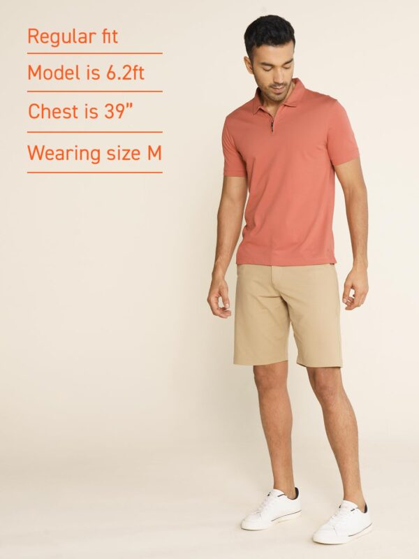 DAMENSCH Constant Men's All-Degree Thermoregulating Pique Contrast Neck Polo T-Shirt - Image 8