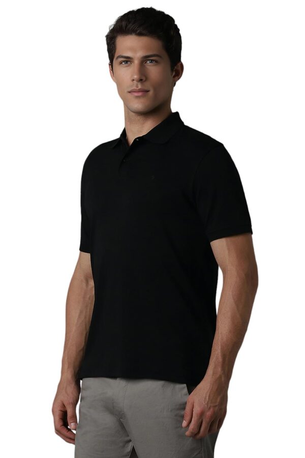 Louis Philippe Men's Cotton Regular Fit Solid with Softer Finish Better Lusture & Durable T-Shirt - Image 2