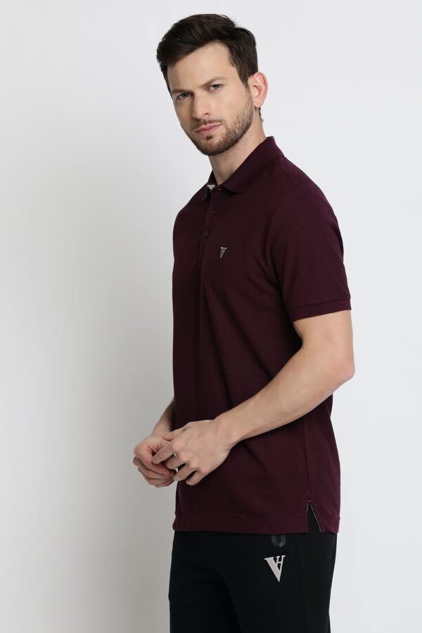 Van Heusen Men Cotton Textured Regular Fit Polo Shirt - Image 3