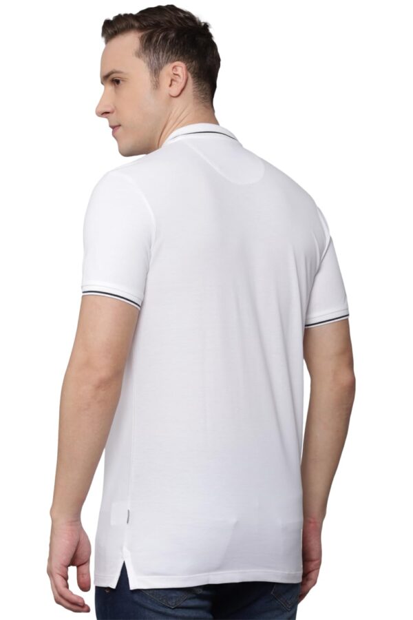 Louis Philippe Men's Slim Fit Solid 100% Cotton Polo T-Shirt - Image 3