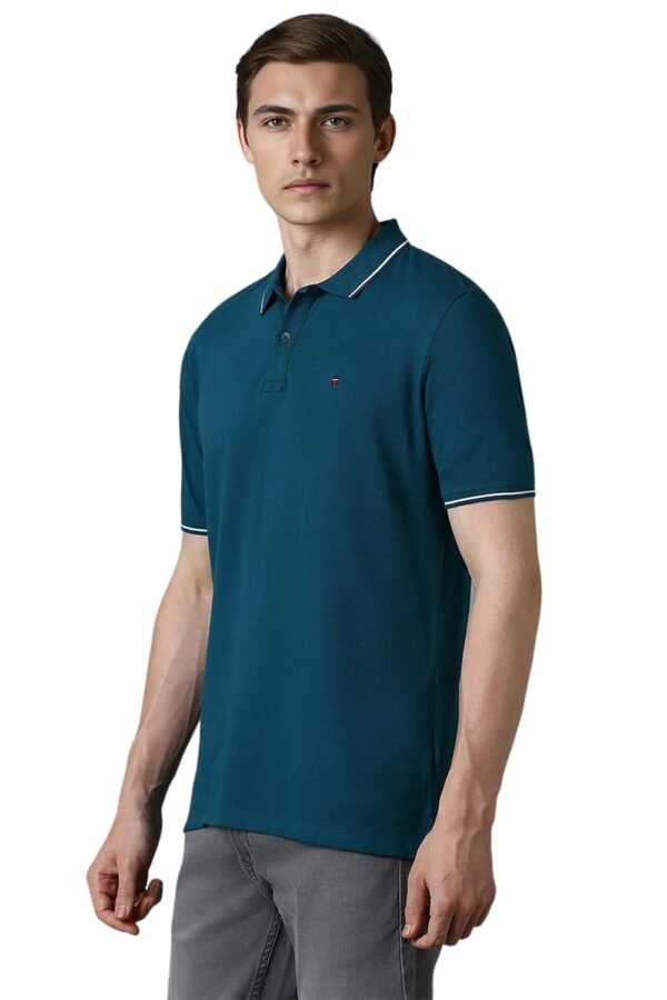 Louis Philippe Men's Cotton Slim Fit Polo T-Shirt - Image 2