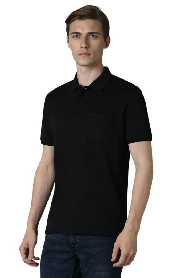 Louis Philippe Men's Cotton Regular Fit Solid with Softer Finish Better Lusture & Durable T-Shirt - Image 2