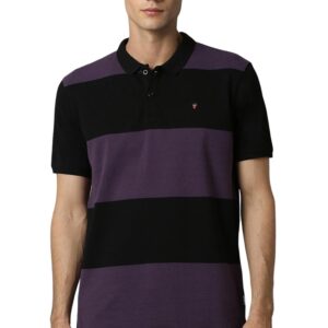 Louis Philippe Men Cotton Premium Solid Polo T-Shirt Slim Fit with Color Fastness