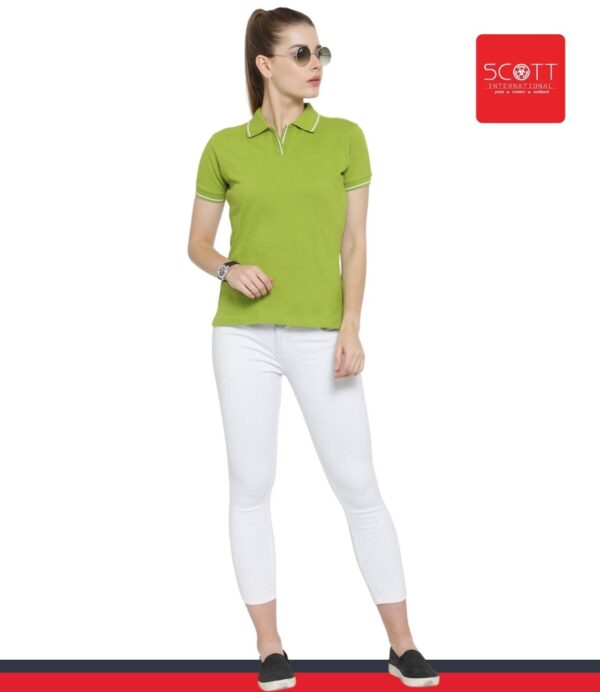 Scott International Women's Regular Fit 100% Pure Organic Cotton Polo T-Shirt | Womens Polo Collar Neck T-Shirt | Cotton Plain Polo Neck Half Sleeve T-Shirt | Tshirts for Women - Image 6