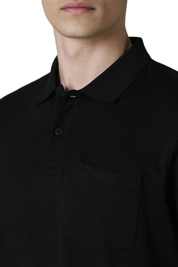 Louis Philippe Men's Cotton Regular Fit Solid with Softer Finish Better Lusture & Durable T-Shirt - Image 4