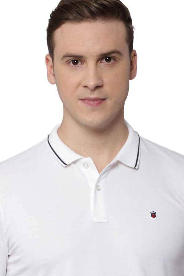 Louis Philippe Men's Slim Fit Solid 100% Cotton Polo T-Shirt - Image 4