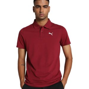 Puma Men's Solid Slim Fit Cotton Essential Polo T-Shirt for Regular wear
