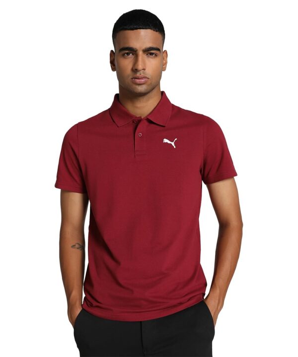 Puma Men's Solid Slim Fit Cotton Essential Polo T-Shirt for Regular wear