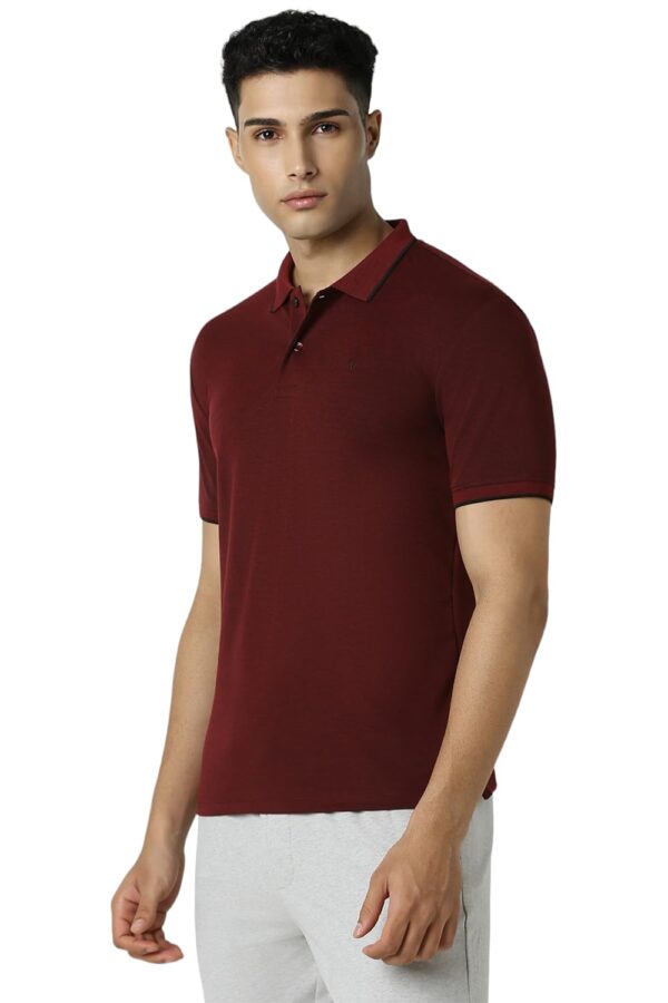 Van Heusen Men's Polycotton Regular Fit Polo T-Shirt Strechable Polo Tshirt with Tipping - Image 2