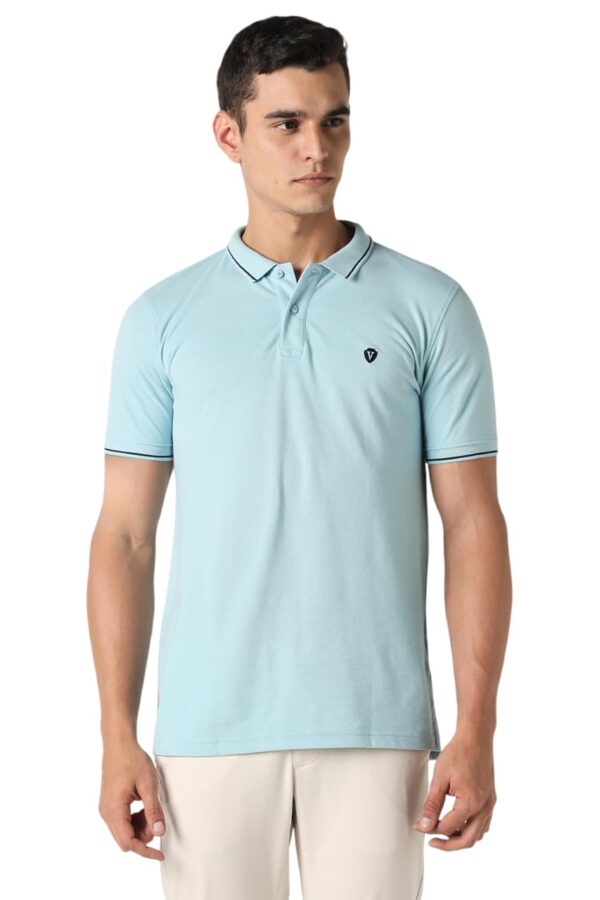 Van Heusen Men's Cotton Solid Regular Fit T-Shirt